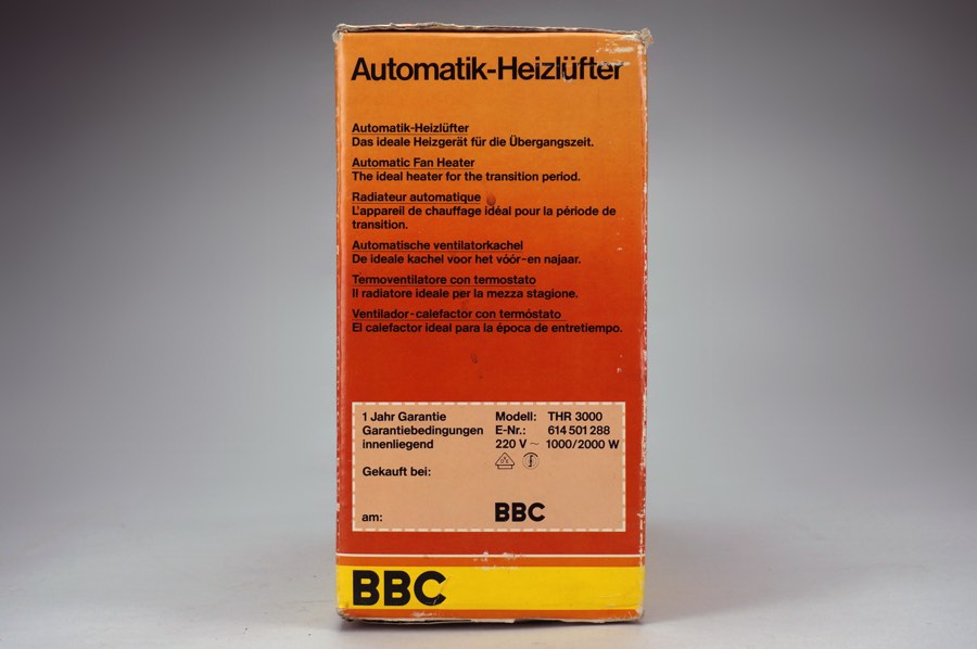 Automatik-Heizlüfter - BBC 3