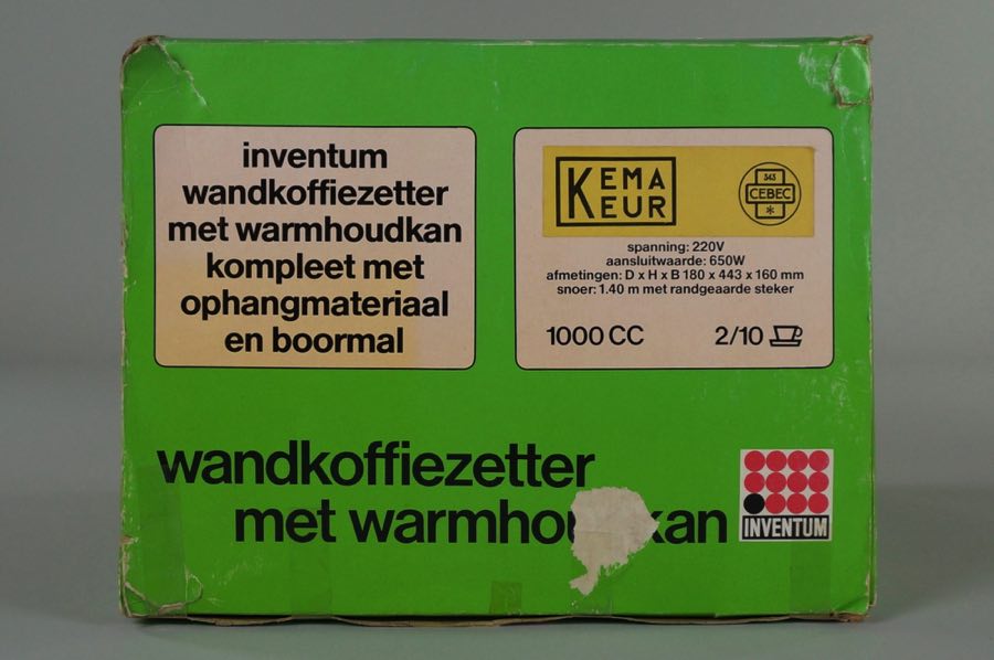 Wandkoffiezetapparaat - Inventum 3
