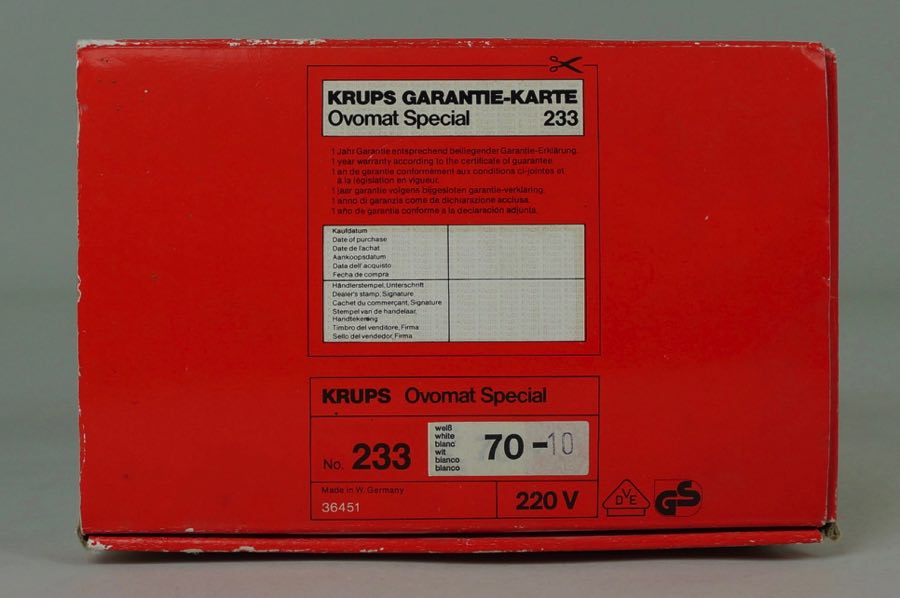 Ovomat Special - Krups 4