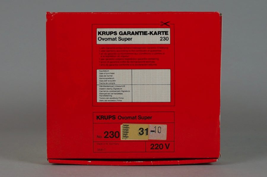 Ovomat Super - Krups 5