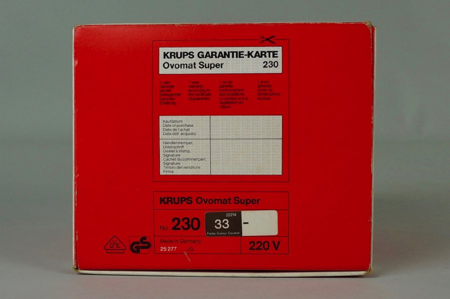 Ovomat Super - Krups 4